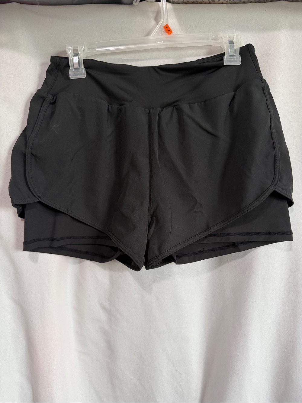 Black Layered Athletic Skort Shorts - Women's Active Wear